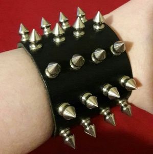 Vintage Hot Topic Spiked Leather Cuff